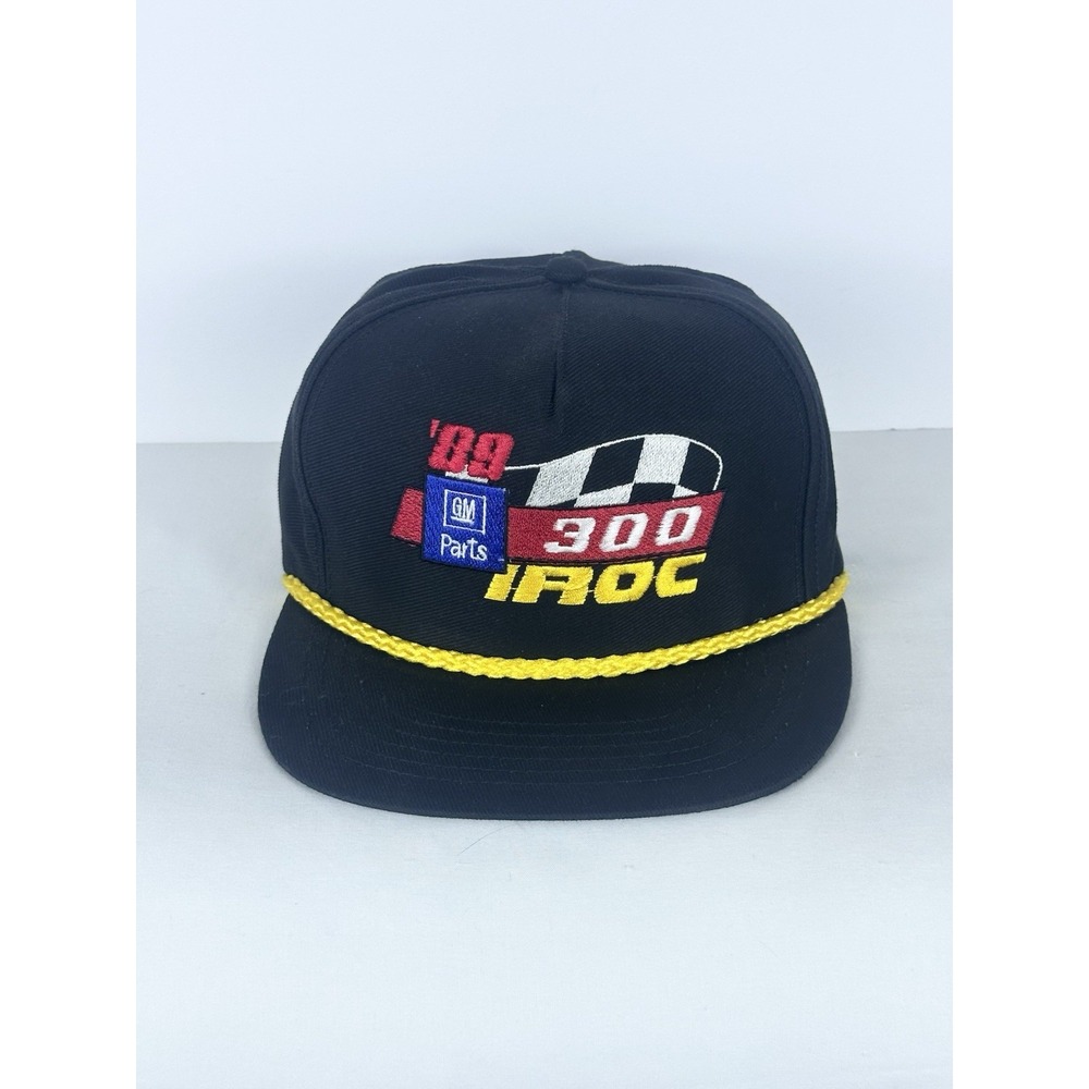 Vintage '89 GM Parts IROC 300 Rope SnapBack Trucker Hat Racing Made In USA NWOT